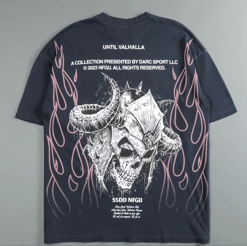 HOUSE OF WOLVES V2 "PREMIUM" OVERSIZED UNISEX TEE IN MIDNIGHT BLUE